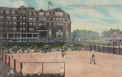 Edgemere Queens LI NY - TENNIS TOURNAMENT AT CLUB - Postcard Far Rockaway