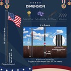 Yescom EZ GO 20Ft Telescopic Flagpole 3x5 American Flag Ball Top Outdoor Black — photo 7