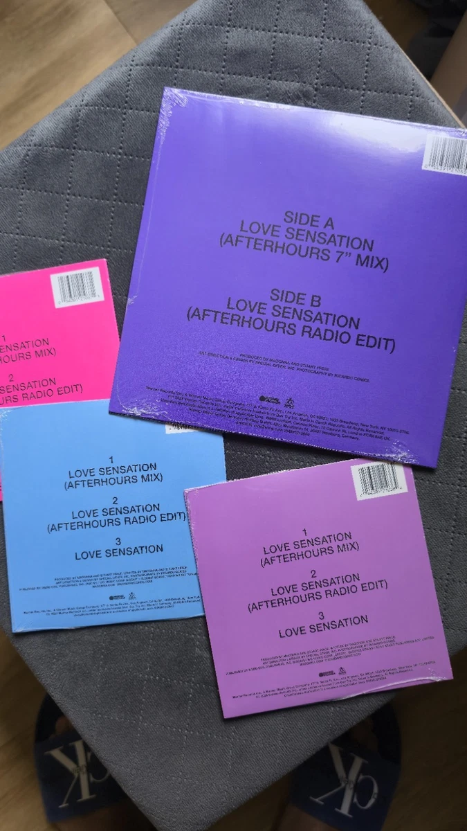 Madonna & Kylie - Love Sensation 7" Single Transparent Vinyl +3 CD Single