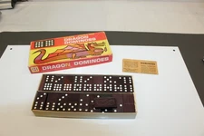 Vintage Halsam Double Nine Dragon Dominoes Set #920 In Original Box