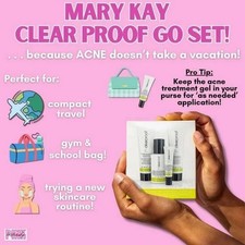 MARY KAY CLEAR PROOF ACNE SYSTEM THE GO SET 4-PIECE TRAVEL SIZE BRAND NEW IN BOX