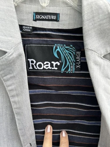 Roar Men’s Size XL Cotton Vest Quilted Back Striped Lined Adjustable Back Belt image 6