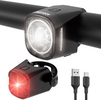 Fahrradleuchten-Set, Stvzo-Zugelassen Beleuchtungsset Led IP65 Wasserdicht - Fro