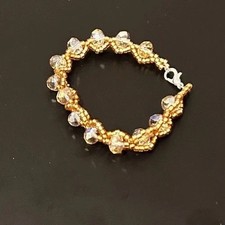 Faceted bead bracelet and a lobster clasp