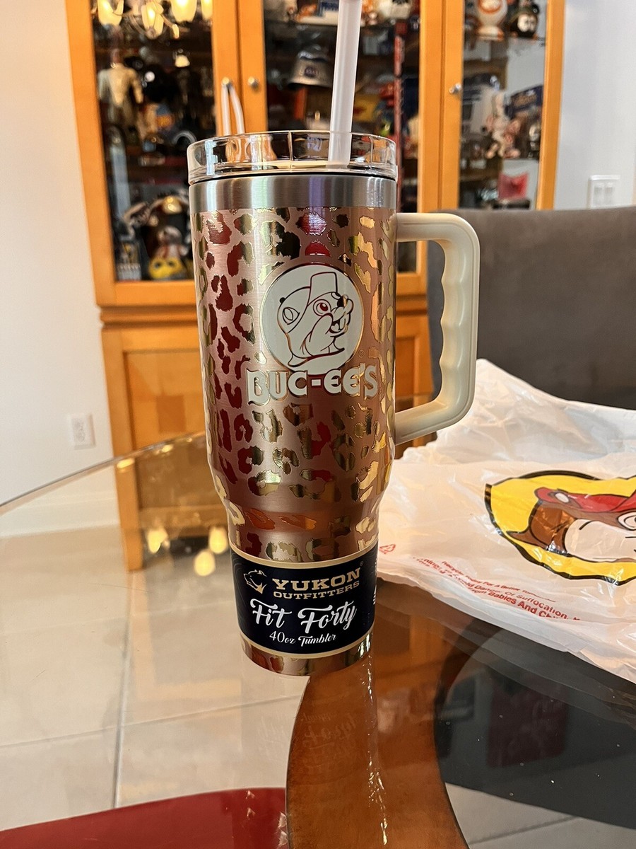 Buc-ee's Gas Station Beaver Mascot Leopard Cheetah 40 oz Tumbler