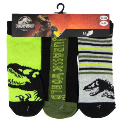 Raptor Jurassic World Sneaker im 3er-Pack Gr 23-34-48%Baumwolle50%Polyester2%Ela