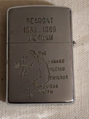 1968 Zippo Lighter James N Jones Bearcat Vietnam War Snoopy Says F
