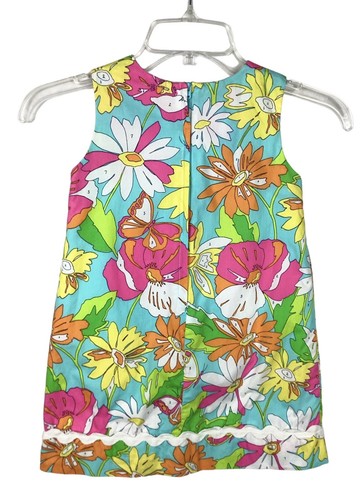 Lilly Pulitzer Dress Girls Size 5 Paint by Number Floral Sleeveless - Picture 2 of 14