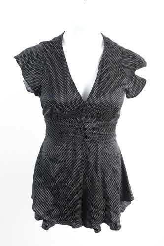 Zara Womens Short Jumpsuit XS Black 