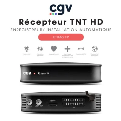 Récepteur Enregistreur TNT HD ETIMO FP - Installation automatique, Time Shift - Photo 1/4