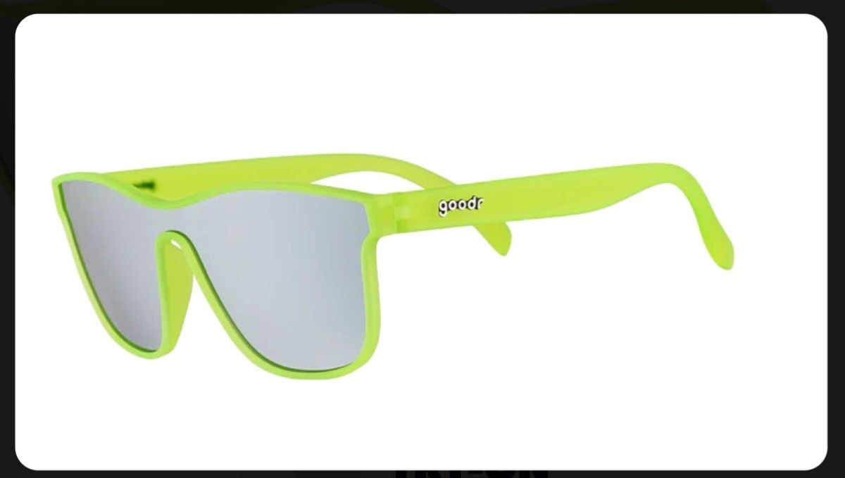 goodr Naeon Flux Capacitor Unisex Polarized Sunglasses Neon Green Goodr Naeon Flux Capacitor Neon Green Frame Gray Polarized  main image 4