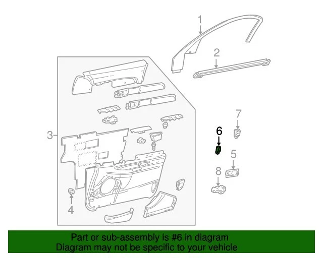 NUEVO OEM Ford Power interruptor de bloqueo de puerta izquierda/derecha XW4Z-14028-AA Lincoln LS 2000-02 Foto 3 de 4