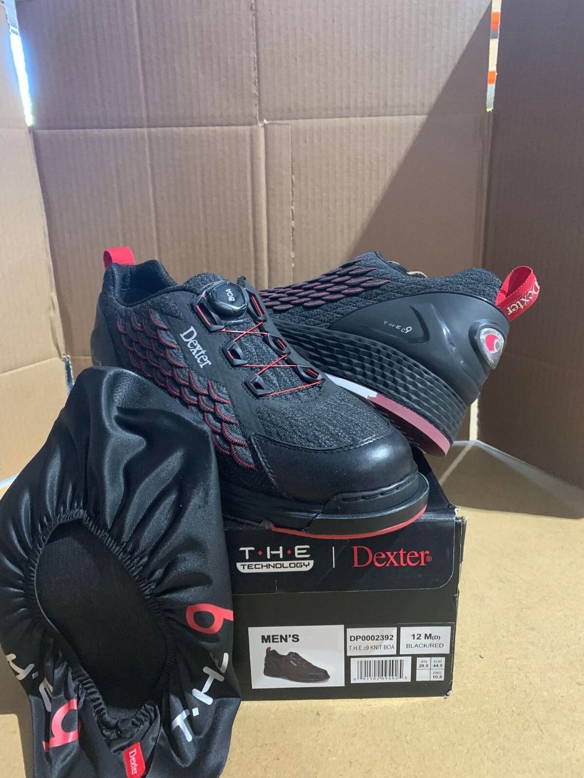 USED Dexter The 9 C9 Knit Boa Black/Red Bowling Shoes Size 12 (EBAY) eBay