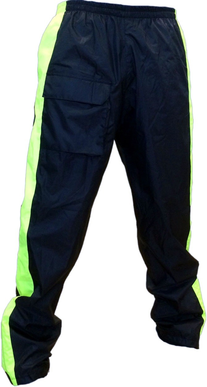 Pantaloni Antipioggia Impermeabili Antiacqua Inserti Riflettenti Moto scooter