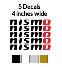 5 Nismo Logo Vinyl Decals Stickers R35 R34 R33 R32 Gtr Skyline Wheels Colors