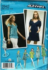 Simplicity Sewing Pattern 2942 Mini Dress Tunic Top Size 5-16