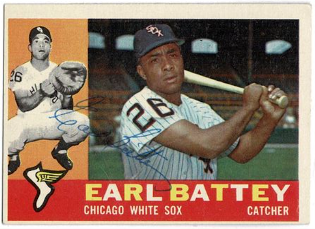 Earl Battey Chicago White Sox signed 1960 Topps Card #328 22601