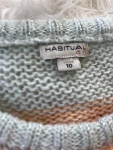 Habitual girl Striped Sweater Size 10 - Picture 2 of 8