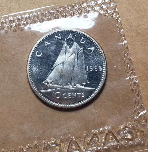 1965 Canada Proof Like Silver 10 Cent Mint Sealed