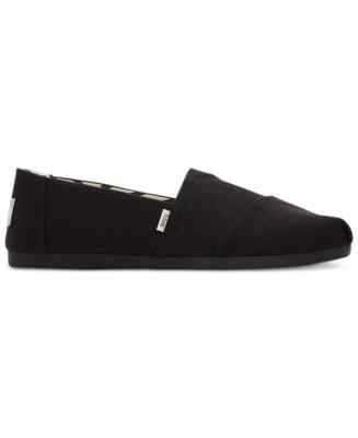 Women's Toms Alpargata Black/Black Recycled Cotton Canvas  100% Original Brand