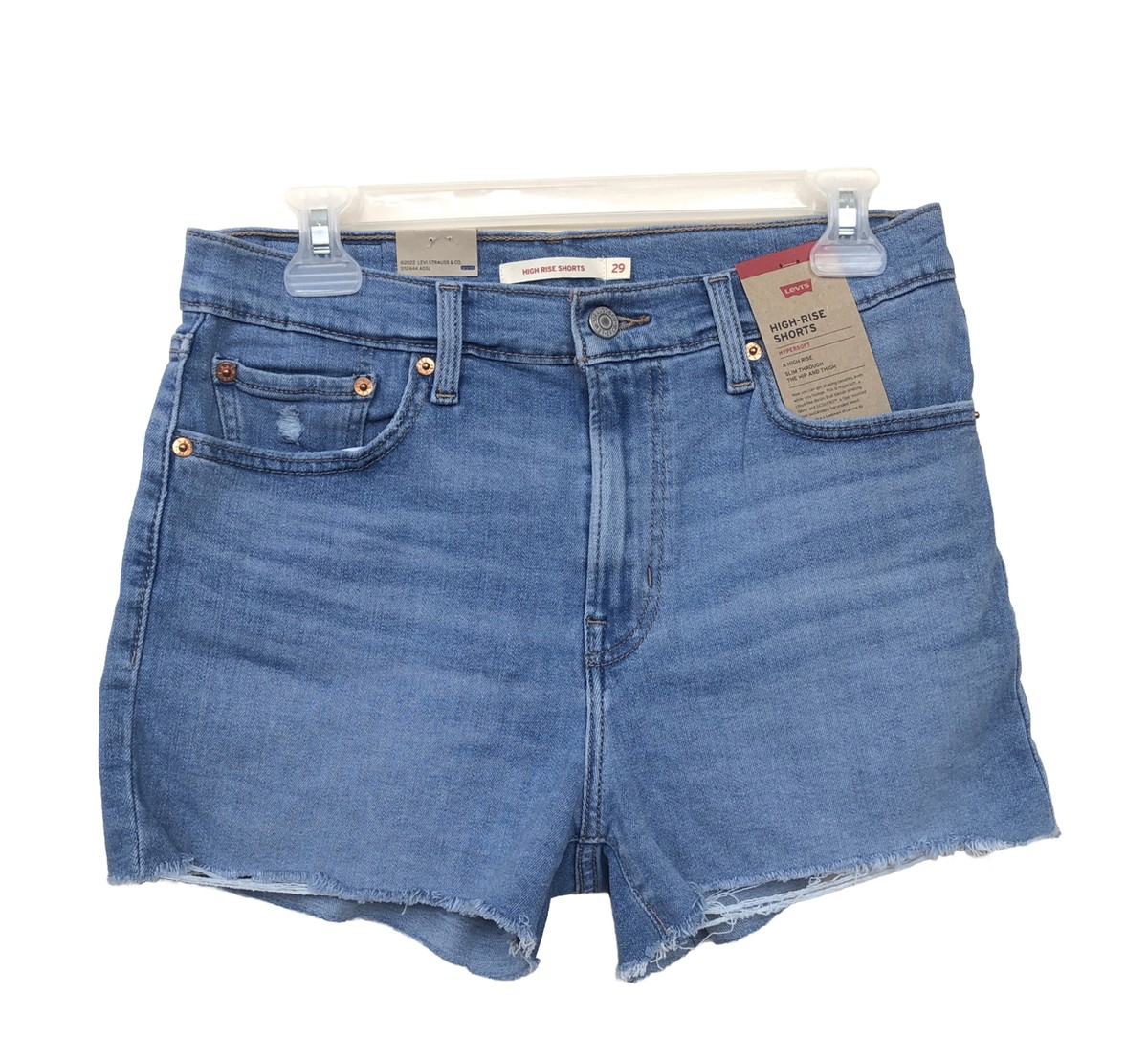 Levi's Women's Shorts High Rise Light Blue Size: 29 Hyper Soft