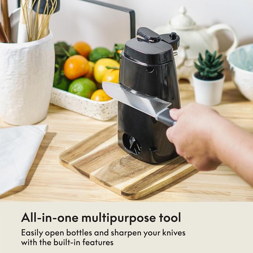 Electric Can Opener and Knife Sharpener, Multifunctional Jar and Bottle Opener - Picture 2 of 3
