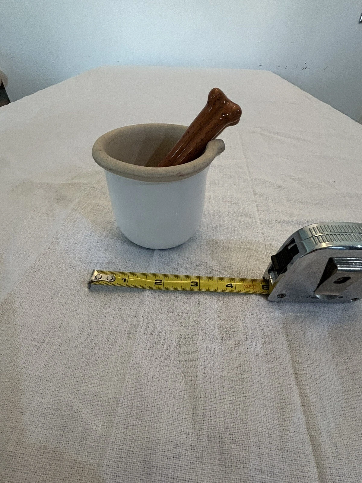 BENNINGTON POTTERS 1899 APOTHECARY HERB CERAMIC MORTAR And PESTLE Pharmacy