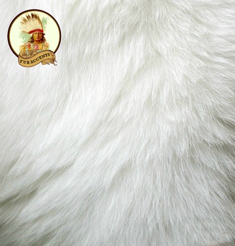 Plush Luxury Fur Buffalo Skin Hide Pelt Rug White Throw Faux Fur Shag Sheepskin - Picture 2 of 2