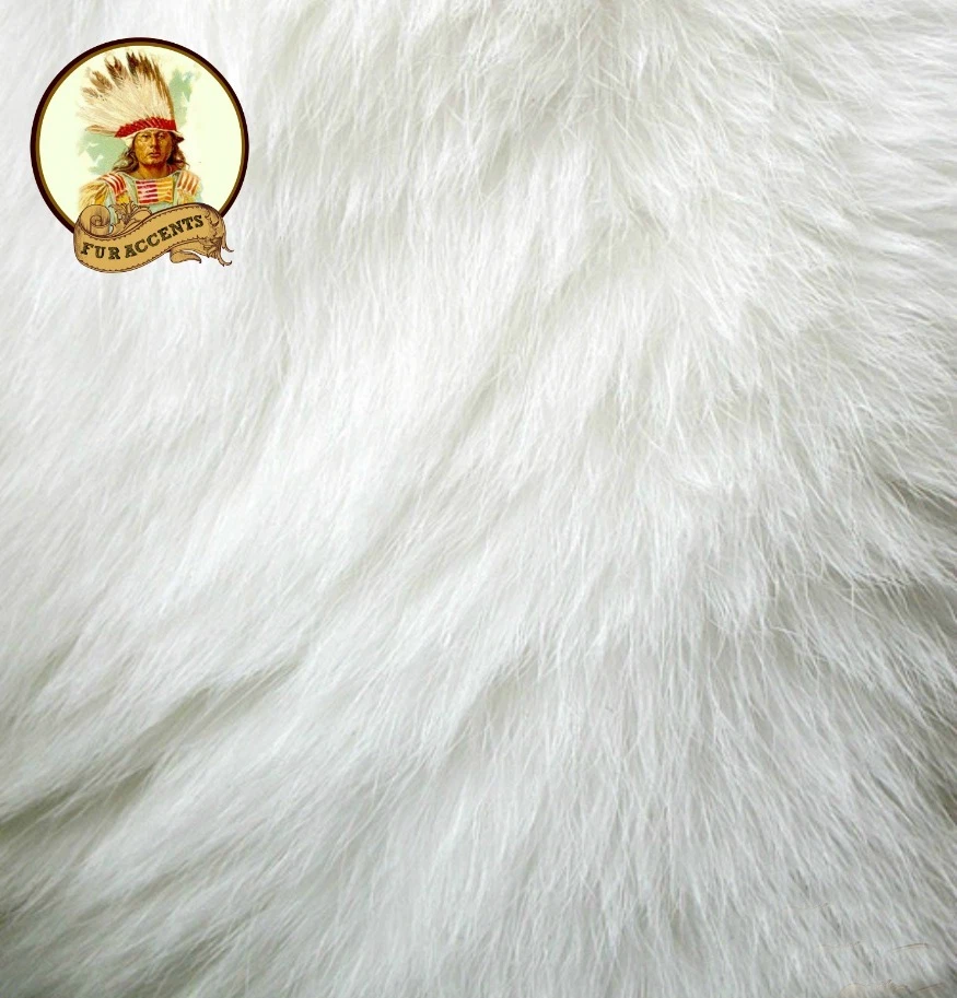 Alfombra de piel de búfalo de lujo de felpa piel de piel de piel sintética blanca piel de oveja peluda Foto 2 de 2