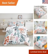 Vibrant Animal Print Comforter Set - Full Size Kids Bedding with Pillows