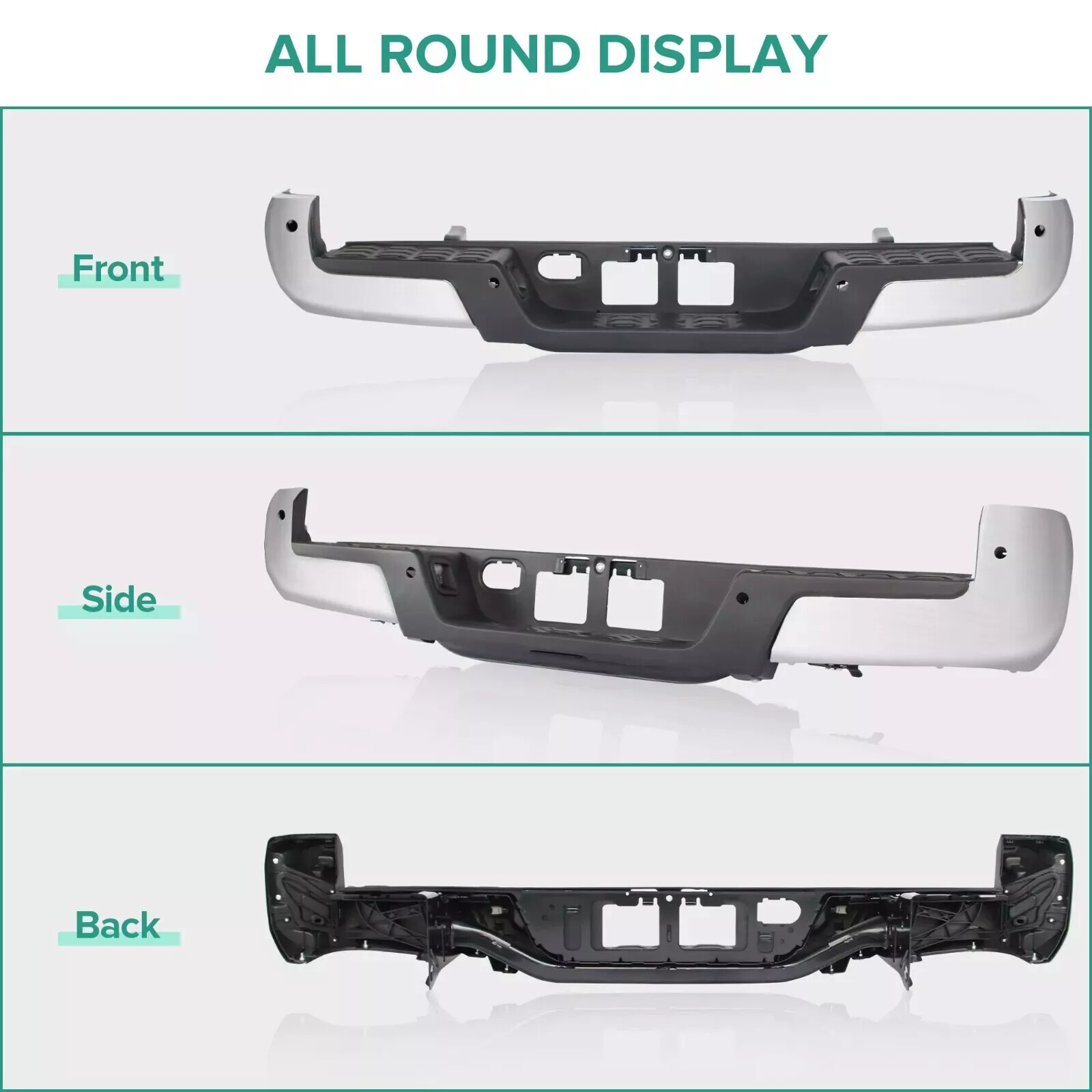 For 2016 17-2023 Toyota Tacoma Complete Rear Step Bumper Assembly W/ Park Assist