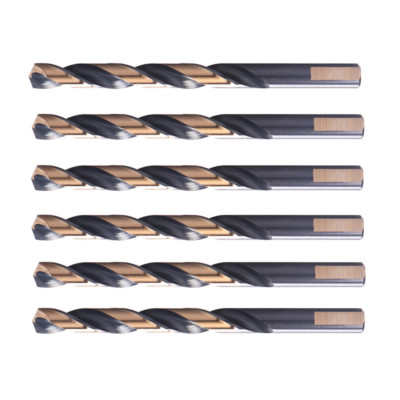 DRILLFORCE, 3/8 inch, 6 Pcs Drill Bits, High Speel Steel, 3 Flat Shank£¬Jobber
