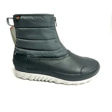 Bogs Womens Casual Winter Zip Boot Gray 9 M