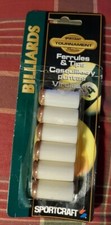 6 Pack Sportcraft Press On Leather Tip Ferrules  Tips Billiard Pool Cue