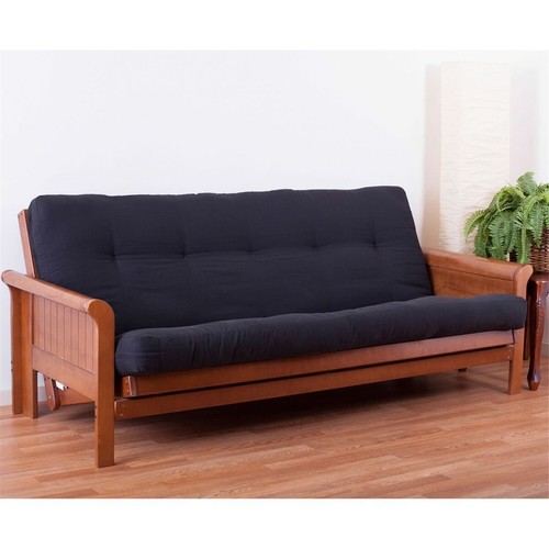 Blazing Needles Renewal 5-inch Twill Full-size Futon Mattress Full Black