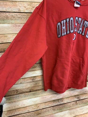 Ohio State Buckeyes Embroidered Hoodie/Hooded Jacket SZ XL Red NCAA Football - Picture 6 of 8