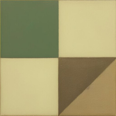 Medium Abstract Painting 2x2 ft. Post-Modernism Geometric Demrin OOAK NEW