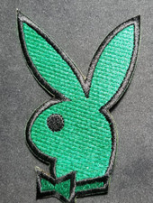 Playboy Bunny Worldwide Shipping Embroidered Patch approx. 2.5 x 3.5"