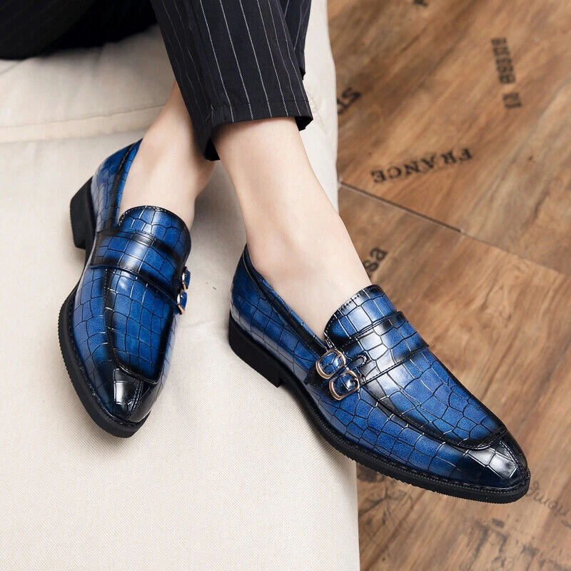 Formal Blue Lv Loafers Shoes