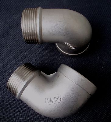 STAINLESS STEEL STREET 90 ELBOW 1 1/4'' NPT PIPE SE-125