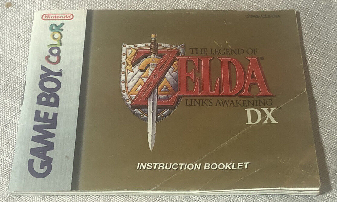 Zelda Link's Awakening DX Instruction Book Nes Nintendo Gameboy