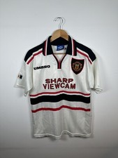 Authentic Umbro Manchester United 1997-1999 Away Shirt. Size Youth