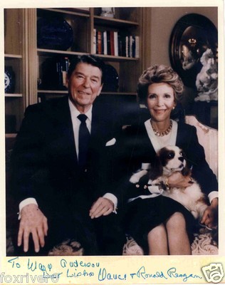 Ronald & Nancy Reagan signiertes Foto ehemaliger US-Präsident & 1st Lady Preprint