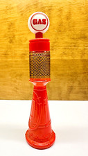 Vintage 1970’s Avon Red Glass "Remember When" After Shave Gas Pump 9.5"