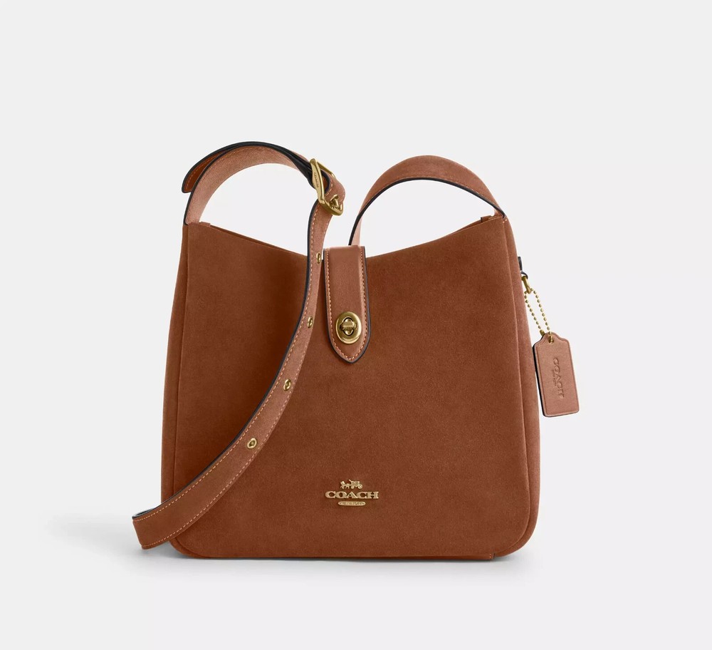 COACH Hadley Convertible Crossbody Bag Suede CW004 Siena Outlet New