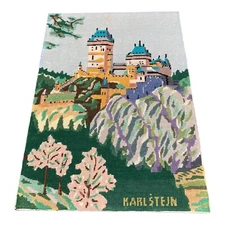 Needlepoint Finished Karlstein Castle Czech Republic 12.25 x 17.25