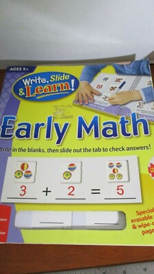 EARLY MATH~Write, Slide & Learn! MATH TEACHING BOOK~Ages 5+