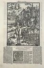 1517 Folio Gruninger woodcut leaf from Virgil’s Aeneid, Trojan Horse, mythology,