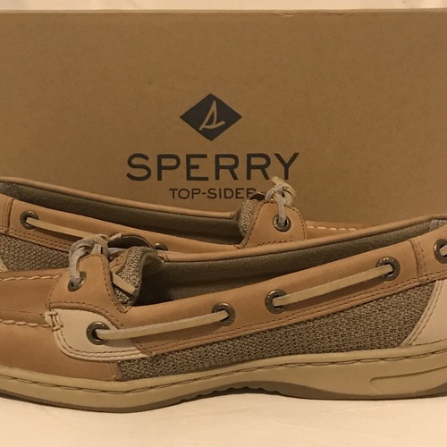 NUEVO Sperry Top Sider Mujer Talla 6.5 M Angelfish Barco Zapatos Lino/Avena 9102047 - Imagen 5 de 7