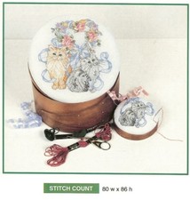 FOR SHAKER SEWING BOX  PINCUSHION CROSS STITCH PATTERN ONLY   HM - ERUP